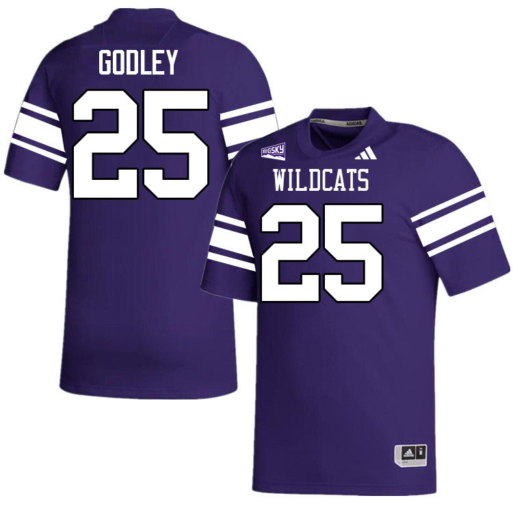 Weber State Wildcats #25 Davion Godley College Football Jerseys,Uniforms Stitched-Purple